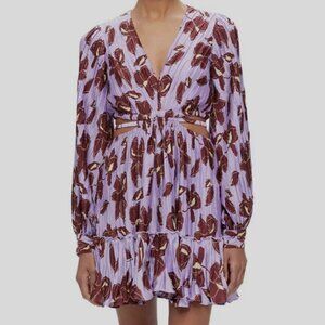 Jonathan Simkhai Londyn Floral Mini Dress XL Purple NWOT